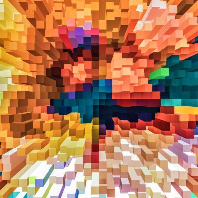 Image of blocks spiraling to a point